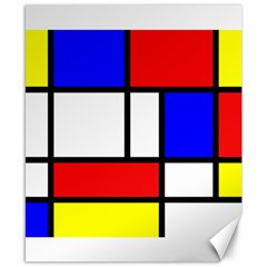 Piet Mondrian Mondriaan Style Canvas 8  X 10  by yoursparklingshop