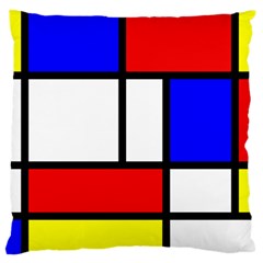 Piet Mondrian Mondriaan Style Large Cushion Case (one Side) by yoursparklingshop