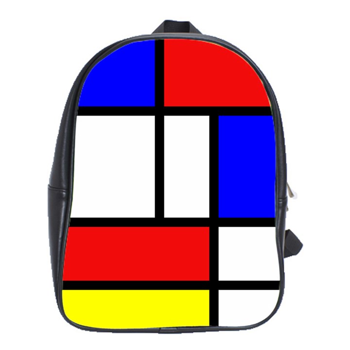 Piet Mondrian Mondriaan Style School Bag (XL)