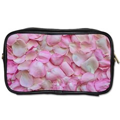 Romantic Pink Rose Petals Floral  Toiletries Bags 2-side by yoursparklingshop