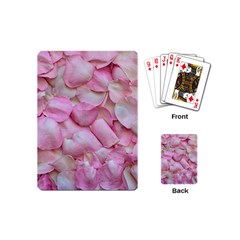 Romantic Pink Rose Petals Floral  Playing Cards (mini)  by yoursparklingshop