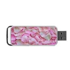 Romantic Pink Rose Petals Floral  Portable Usb Flash (one Side) by yoursparklingshop