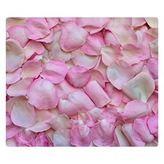 Romantic Pink Rose Petals Floral  Double Sided Flano Blanket (small)  by yoursparklingshop