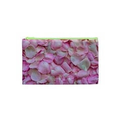 Romantic Pink Rose Petals Floral  Cosmetic Bag (xs) by yoursparklingshop