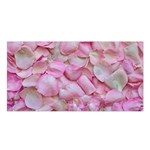 Romantic Pink Rose Petals Floral  Satin Shawl Front