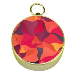 Red Orange Yellow Pink Art Gold Compasses by yoursparklingshop