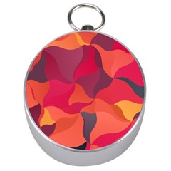 Red Orange Yellow Pink Art Silver Compasses
