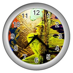 I Wonder 3 Wall Clocks (silver)  by bestdesignintheworld