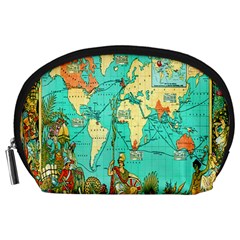 Vintage Map-1 Accessory Pouches (large)  by ArtworkByPatrick