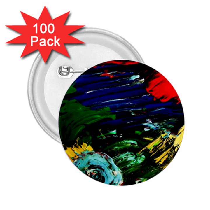 Tumble Weed And Blue Rose 2.25  Buttons (100 pack) 