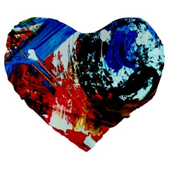 Mixed Feelings 4 Large 19  Premium Heart Shape Cushions by bestdesignintheworld