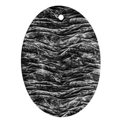 Dark Skin Texture Pattern Oval Ornament (two Sides)
