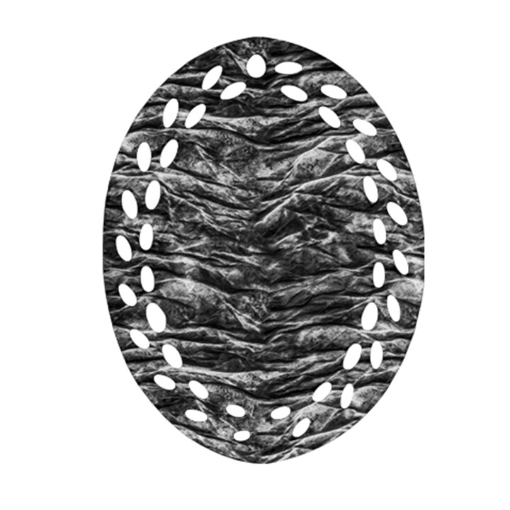 Dark Skin Texture Pattern Ornament (Oval Filigree)