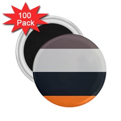 Orange Sand Charcoal Stripes Pattern Striped Elegant 2 25  Magnets (100 Pack)  by yoursparklingshop