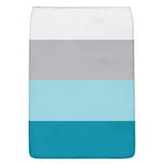 Blue Gray Striped Pattern Horizontal Stripes Flap Covers (s)  by yoursparklingshop