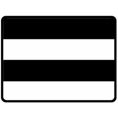 Black And White Striped Pattern Stripes Horizontal Fleece Blanket (large)  by yoursparklingshop