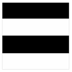 Black And White Striped Pattern Stripes Horizontal Large Satin Scarf (square) by yoursparklingshop