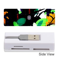 Graffiti On Green And Pink Designs Memory Card Reader (stick) 