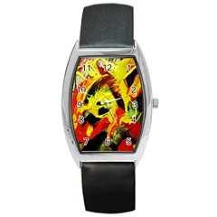 Fish And Bread1/1 Barrel Style Metal Watch by bestdesignintheworld