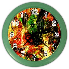 Sunset In A Desert Of Mexico Color Wall Clocks by bestdesignintheworld