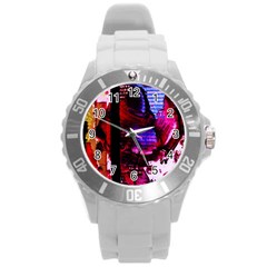 Absurd Theater In And Out 4 Round Plastic Sport Watch (l) by bestdesignintheworld