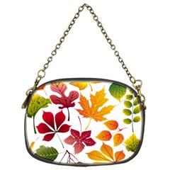 Beautiful Autumn Leaves Vector Chain Purses (one Side) 