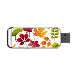 Beautiful Autumn Leaves Vector Portable Usb Flash (two Sides)