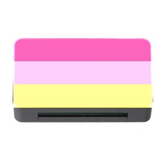 Red Orange Yellow Pink Sunny Color Combo Striped Pattern Stripes Memory Card Reader With Cf by yoursparklingshop