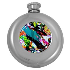 Tulips First Sprouts 6 Round Hip Flask (5 Oz) by bestdesignintheworld