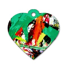 Tulips First Sprouts 7 Dog Tag Heart (two Sides) by bestdesignintheworld