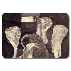 Jurisprudence - Gustav Klimt Large Doormat  by Valentinaart