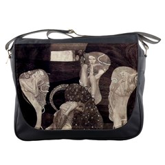 Jurisprudence - Gustav Klimt Messenger Bags by Valentinaart
