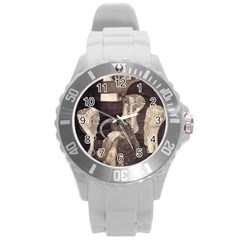 Jurisprudence - Gustav Klimt Round Plastic Sport Watch (l) by Valentinaart