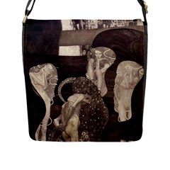 Jurisprudence - Gustav Klimt Flap Messenger Bag (l)  by Valentinaart