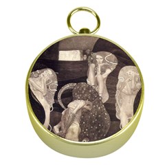 Jurisprudence - Gustav Klimt Gold Compasses by Valentinaart