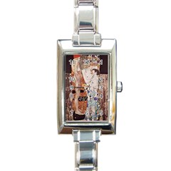 The Three Ages Of Woman- Gustav Klimt Rectangle Italian Charm Watch by Valentinaart