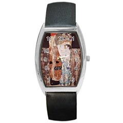 The Three Ages Of Woman- Gustav Klimt Barrel Style Metal Watch by Valentinaart