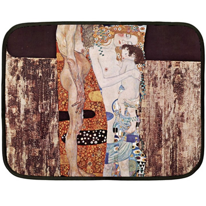 The Three Ages of Woman- Gustav Klimt Fleece Blanket (Mini)