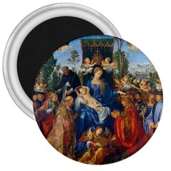 Feast Of The Rosary - Albrecht Dürer 3  Magnets by Valentinaart