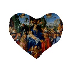 Feast Of The Rosary - Albrecht Dürer Standard 16  Premium Heart Shape Cushions by Valentinaart