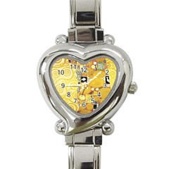 The Embrace - Gustav Klimt Heart Italian Charm Watch by Valentinaart