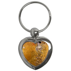 Adele Bloch-bauer I - Gustav Klimt Key Chains (heart)  by Valentinaart