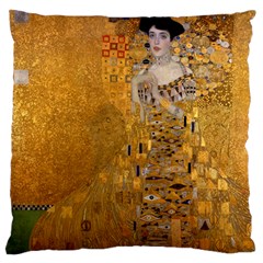 Adele Bloch-bauer I - Gustav Klimt Standard Flano Cushion Case (one Side) by Valentinaart