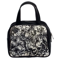 Four Horsemen Of The Apocalypse - Albrecht Dürer Classic Handbags (2 Sides) by Valentinaart