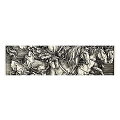 Four Horsemen Of The Apocalypse - Albrecht Dürer Satin Scarf (oblong) by Valentinaart