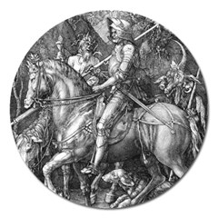 Death And The Devil - Albrecht Dürer Magnet 5  (round) by Valentinaart