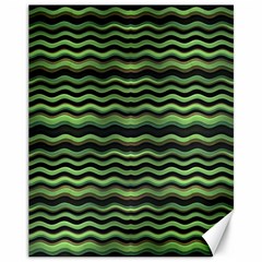 Modern Wavy Stripes Pattern Canvas 11  X 14   by dflcprints