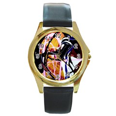 Immediate Attraction 2 Round Gold Metal Watch by bestdesignintheworld