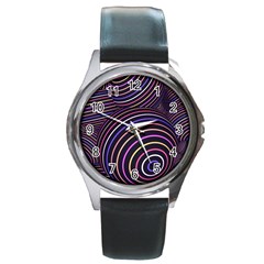 Abtract Colorful Spheres Round Metal Watch by Modern2018