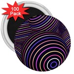 Abtract Colorful Spheres 3  Magnets (100 pack) Front